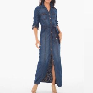 Chico's Indigo Denim Maxi Dress
